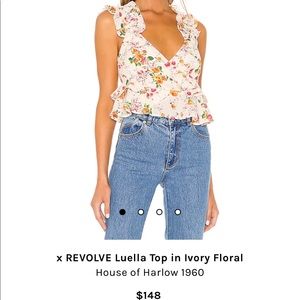 House of Harlow x Revolve Luella Top in Ivory Floral